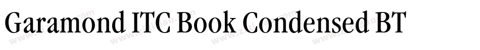 Garamond ITC Book Condensed BT字体转换